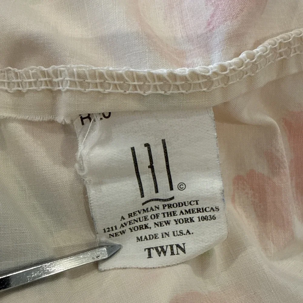 Vintage 80's/90's Floral Twin Sheet Set‎ And Bedskirt Revman Flat Fitted Case